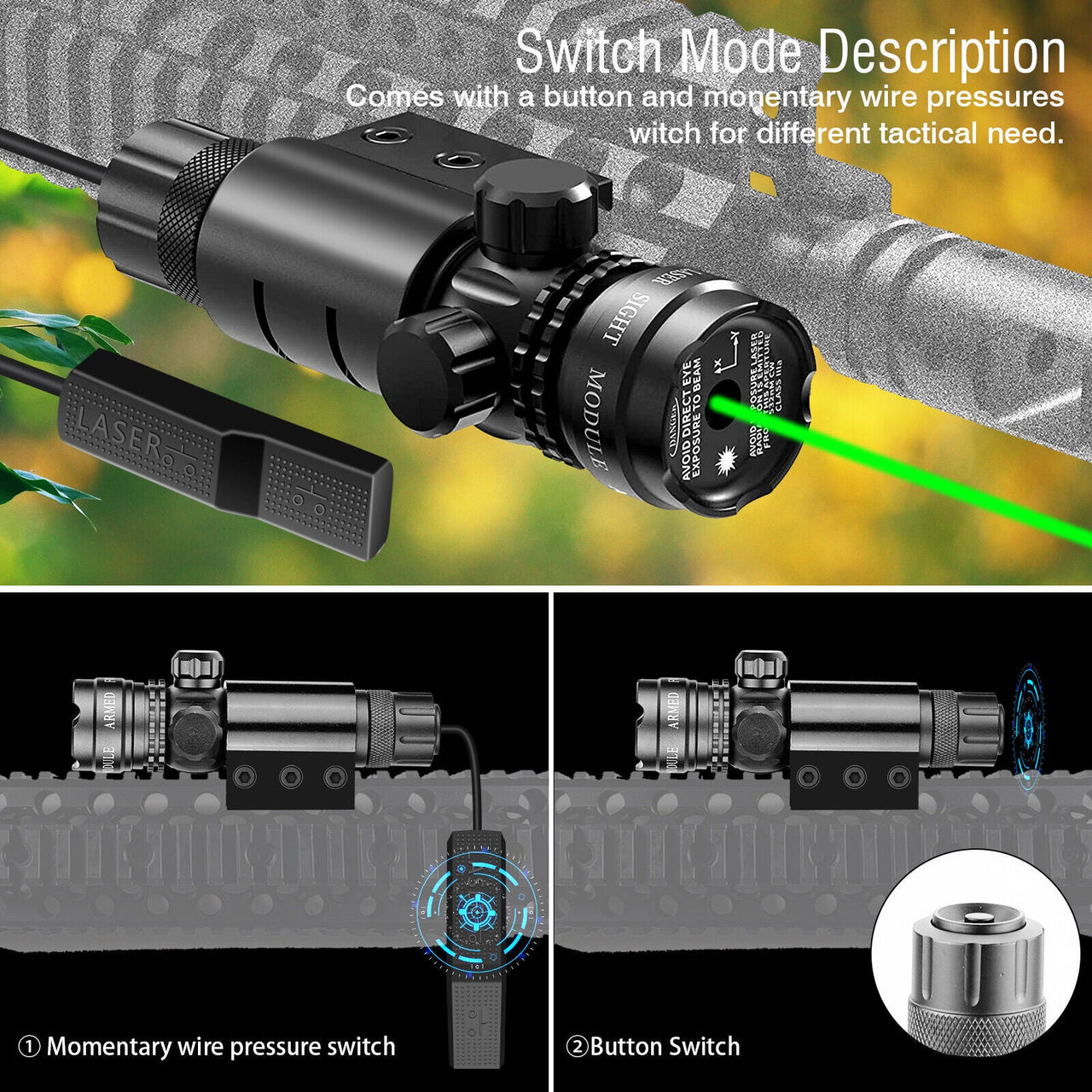 Tactical Green Laser Sight Rifle Dot Scope