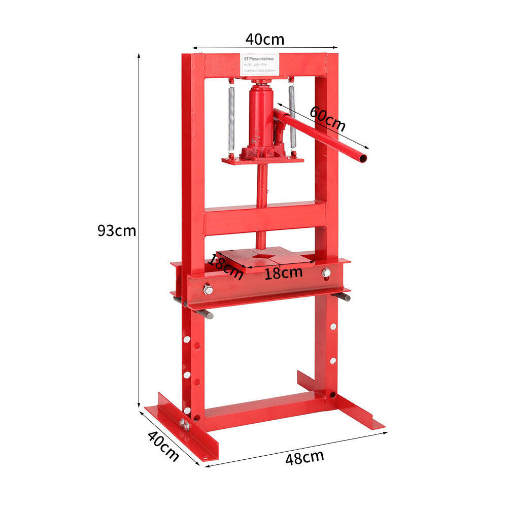 Hydraulic Shop Press 6 Ton Hydraulic Workshop Press