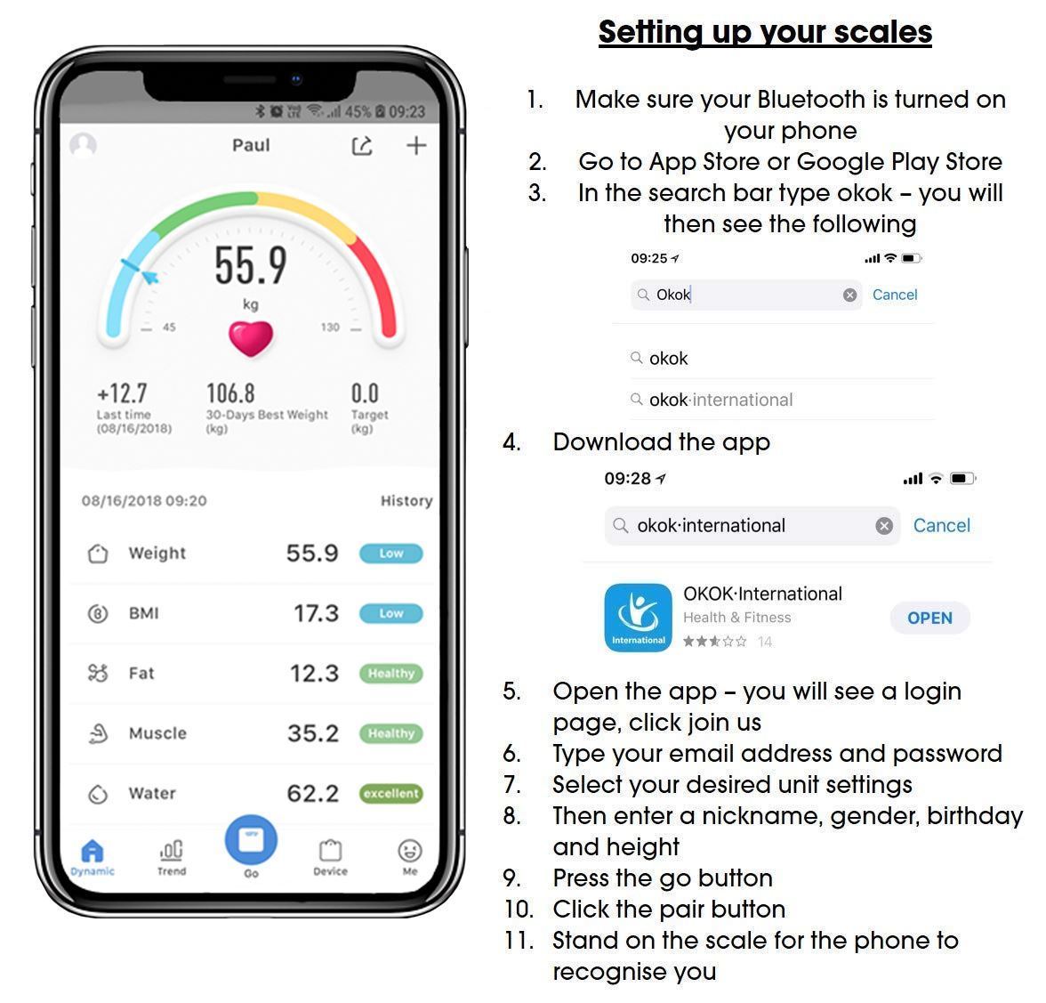 Bluetooth Body Fat Scale