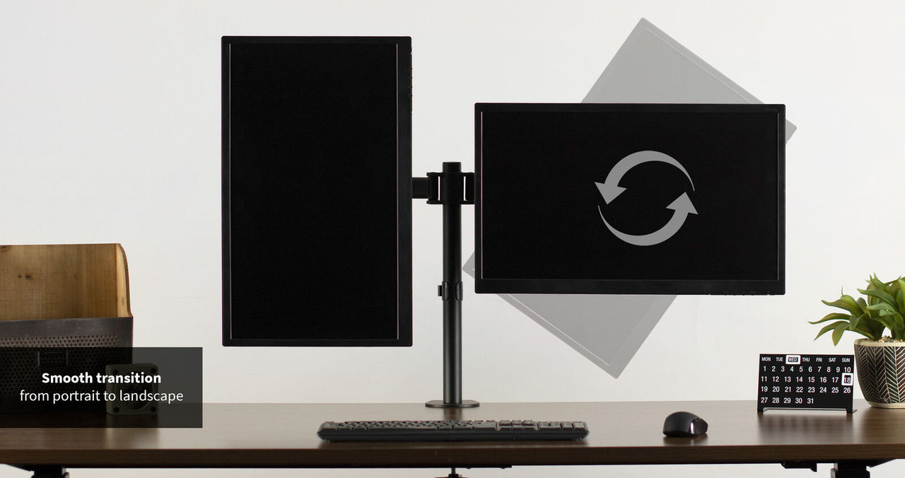 Dual Arm Monitor Mount Stand Bracket