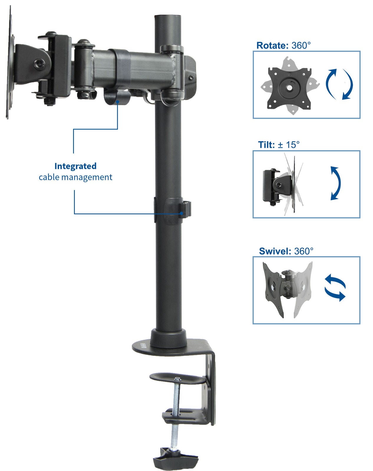 Dual Arm Monitor Mount Stand Bracket