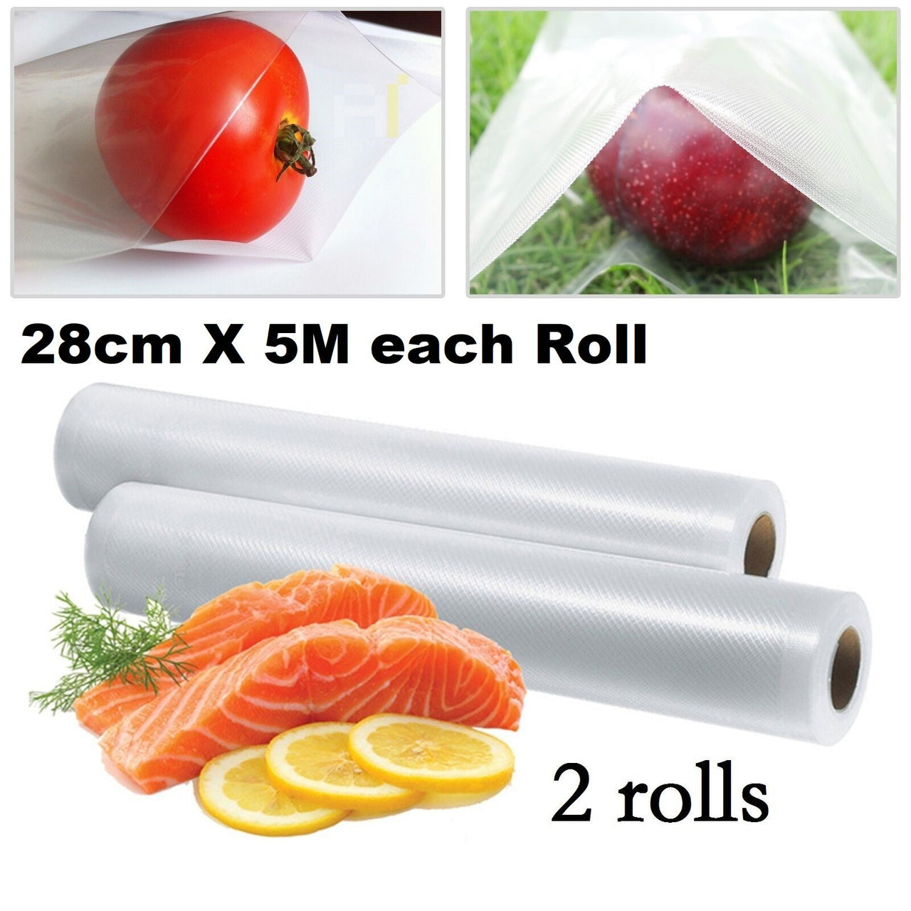 Vacuum Sealer Bags Roll 2PCS