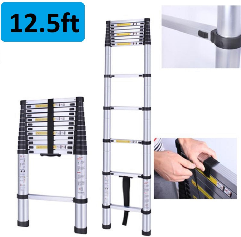 Telescopic Ladder 3.8m Aluminium Extension Ladder