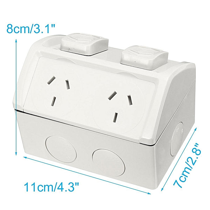 Double Power Point - Weatherproof 15 Amp