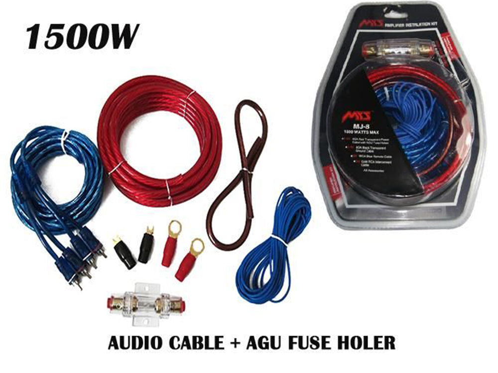 1500W Car Audio Subwoofer Car AMP Wiring Kit Cable Fuse Holder Wire Cable